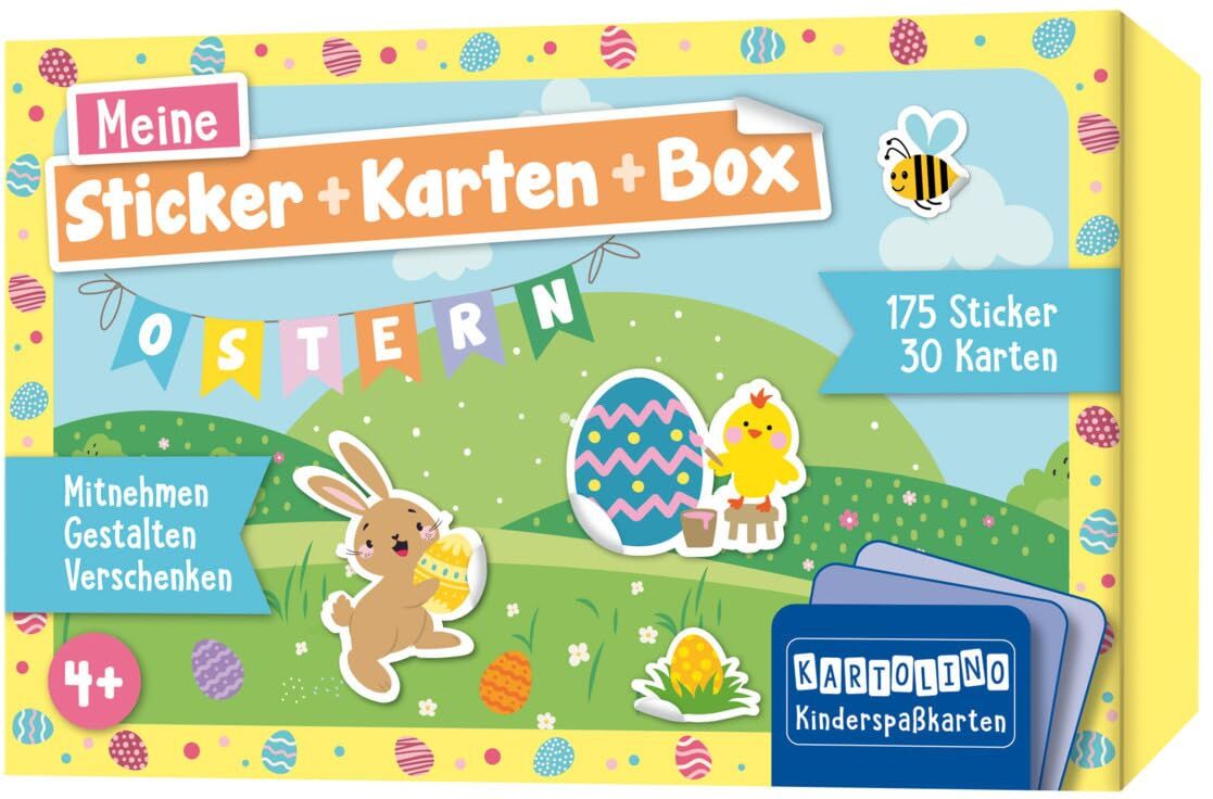 Meine Sticker + Karten + Box - Ostern: Mitnehmen, gestalten, verschenken (KARTOLINO Kinderspaßkarten: Meine Sticker+Karten+Box) - Preis vom 16.10.2026 11:41:07 h