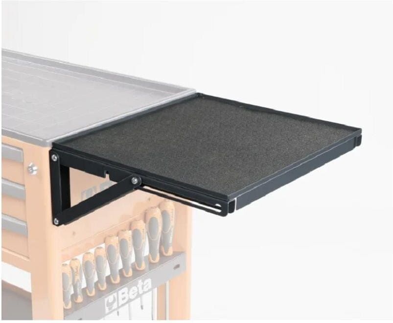 Arbeitsplatte "BETA Klappbarer Seitentisch 2400 RSC24/MP", schwarz, Tischplatten, Arbeitsplatte schwarz Einheitsgröße