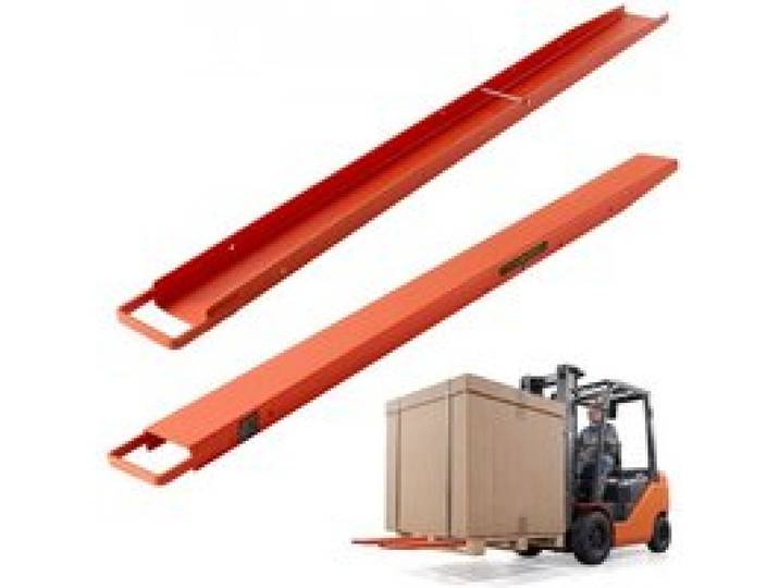 VEVOR 1 Paar Gabelverlängerungen 1820x115mm Zinkenverlängerungen 2086,5kg, Staplerzinken zum Bewegen & Transportieren für Lager Baustelle Dock & Hof, Stahlkonstruktion, mit Bolzenverriegelung, Orange