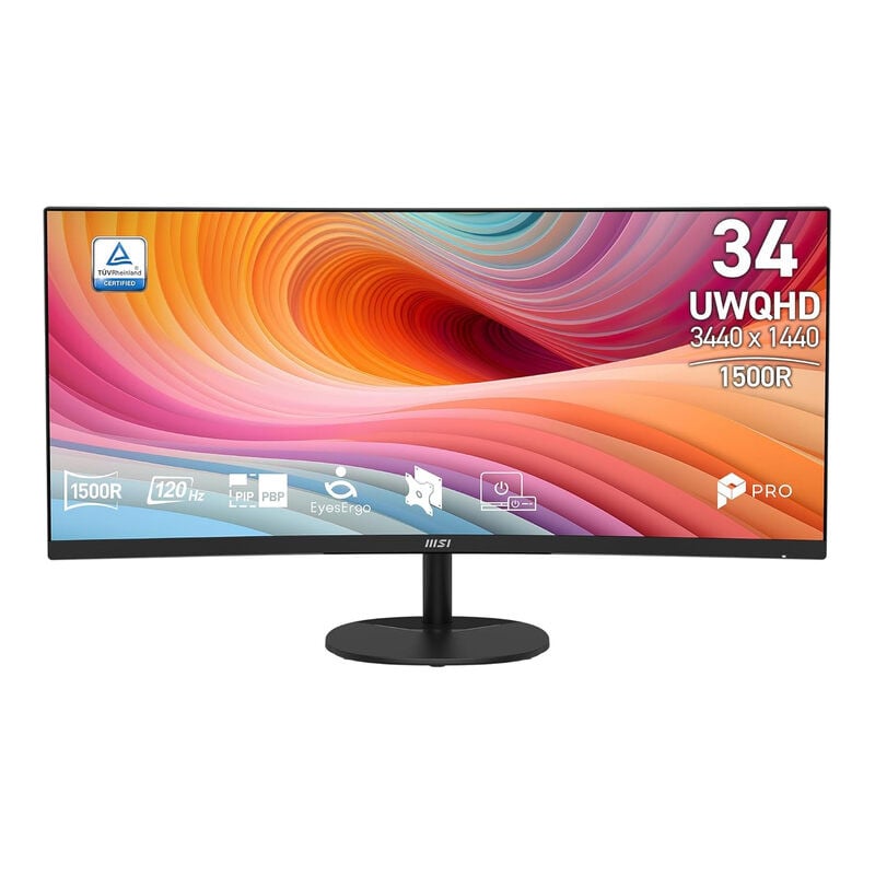 MSI Pro MP341CQ E12 34 inch UWQHD 120Hz Curved VA Monitor