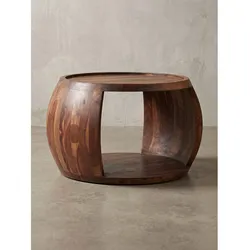 Couchtisch Dunkles Massivholz 60x50x40 cm - ANTEQUERA   Kadima Design