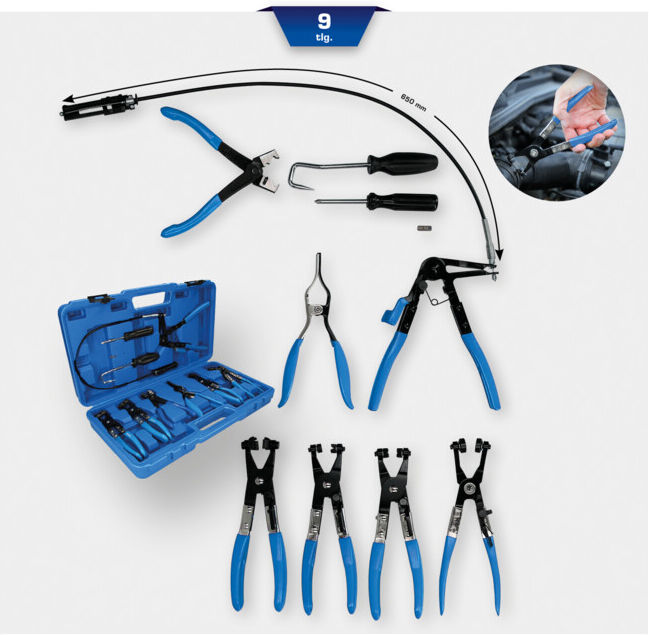Brilliant Tools Jeu de pinces pour colliers de serrage, 9 pièces (BT521000)