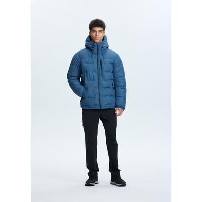 Steppjacke ICEPEAK "ICEPEAK AMERI", Herren, Gr. 46, blau (aqua), Obermaterial: 100% Polyester, Jacken Steppjacke, mit Kapuze mit Kordelzügen, wasserdicht, winddicht, atmungsaktiv