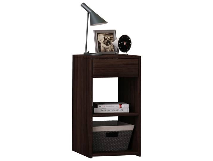 Livetastic Nachtkästchen, Walnussfarben, 1 Schublade(n) Schubladen, 35x65x35 cm, Schlafzimmer, Nachtkästchen