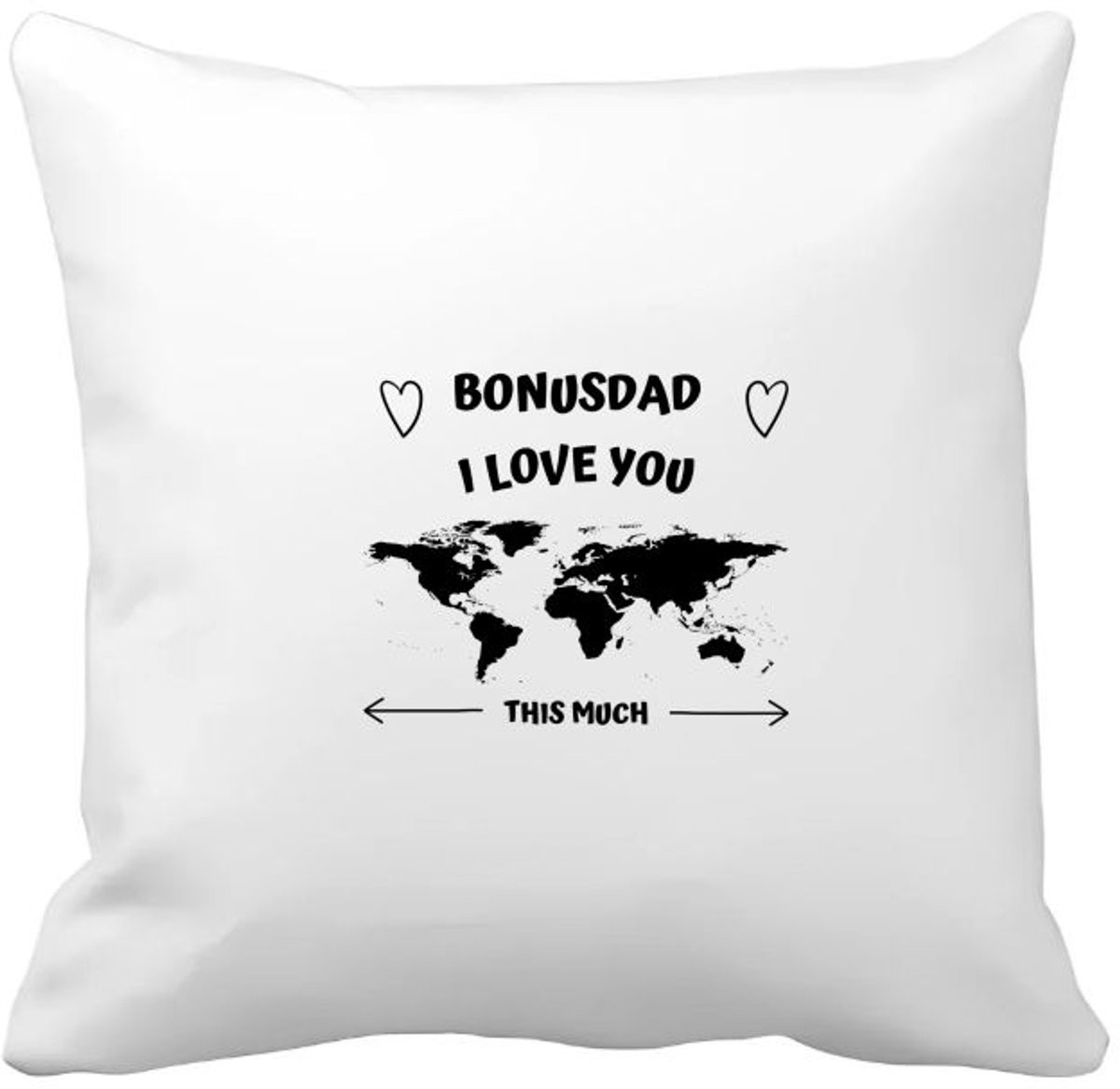 Akyol Kussenhoes I Love You This Much - Bonusvader - 40 x 40 cm