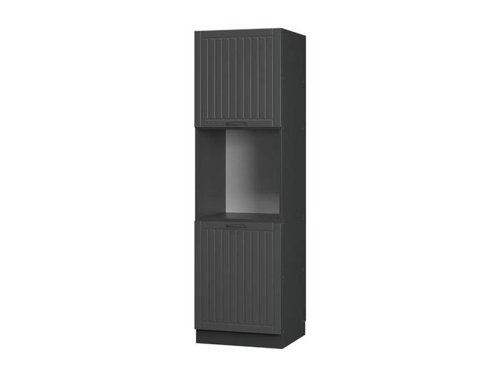 Vicco Herdumbauschrank Fame-Line Dunkelgrau 60 cm offen, Dunkelgrau, Anthrazit, Holzwerkstoff, 2 Fächer, Rechteckig, 60x206.8x58.1 cm, Küchen, Küchenmöbel, Küchenschränke, Geräteumbauschrank