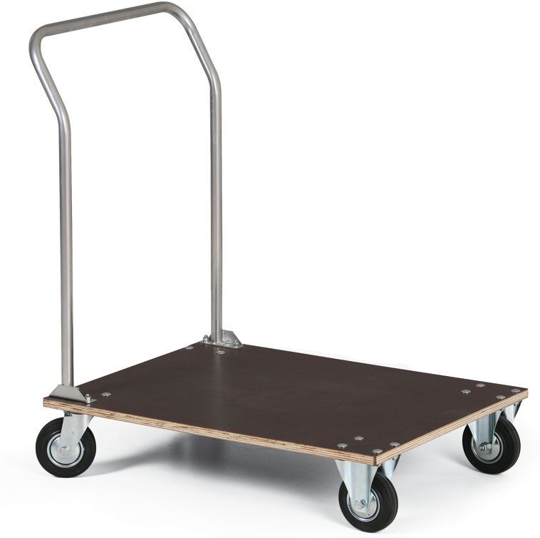 B2B Partner Plattformwagen, Ladefläche aus wasserfestem Sperrholz, 800 x 600 mm