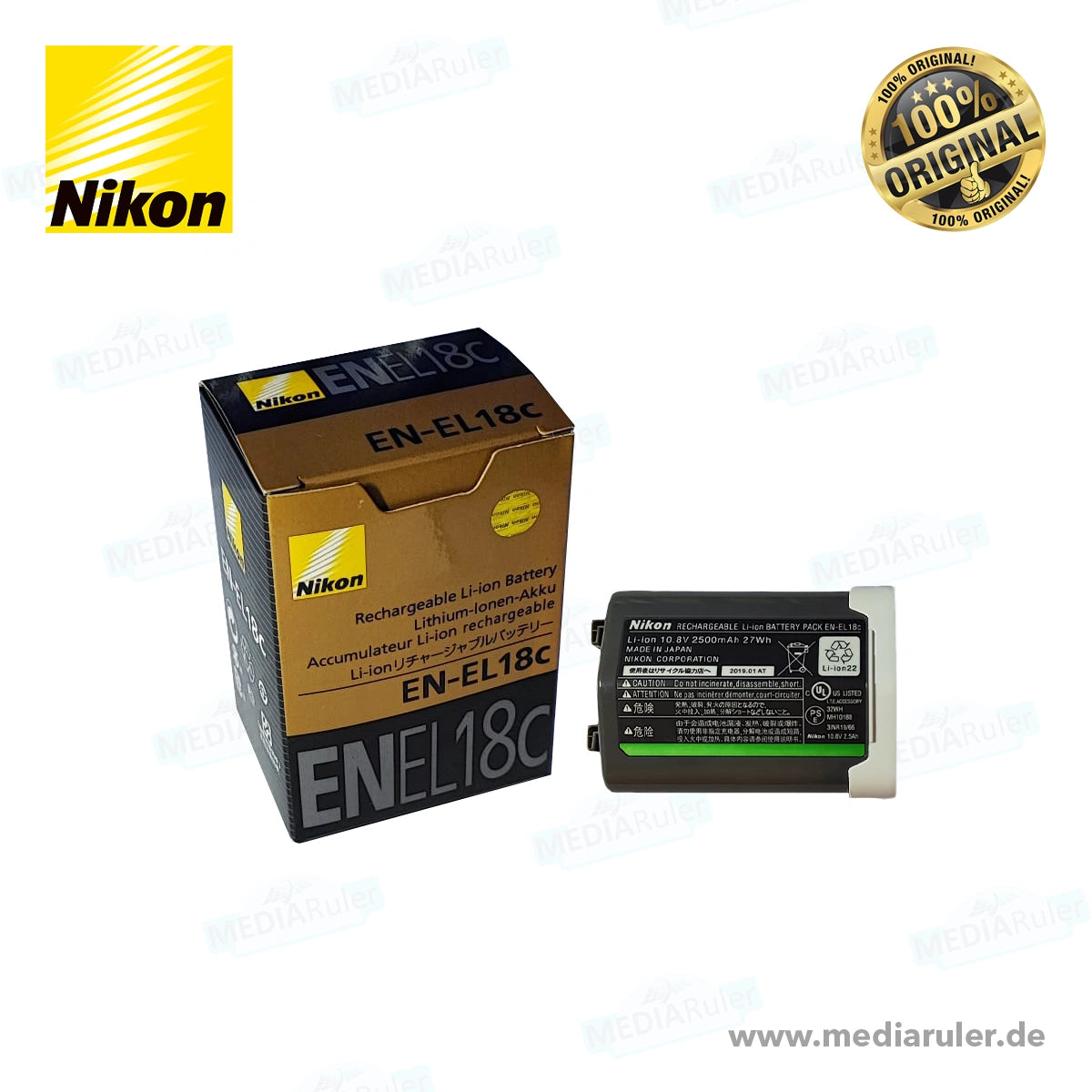 MediaRuler Nikon EN-EL18c Li-Ion Akku 10,8V 2500mAh