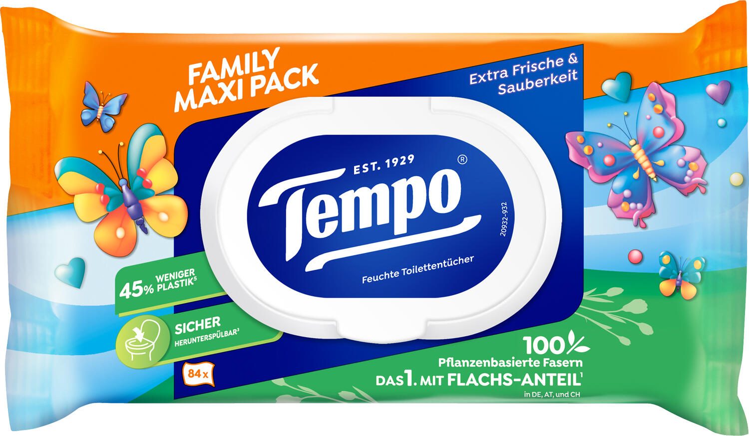 Tempo Feuchtes Toilettenpapier MAXI 1-lagig 836338