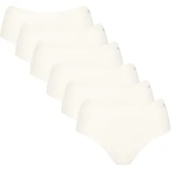 Sloggi Damen Slips, 6er Pack - GO Daily Cotton Midi 6P, Unterhose, Stretch-Baumwolle Weiß / M