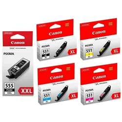 Canon, Druckerpatrone, 5x Original Tinte Patronen PIXMA IX6850 MX725 MX925 PGI555XXL CLI551XL SET