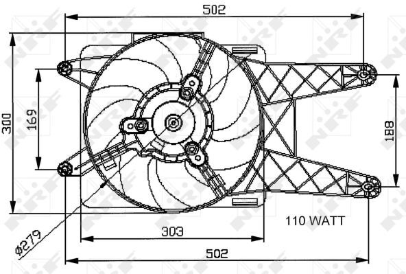 Nrf Lüfter, Motorkühlung 47039 Für Fiat