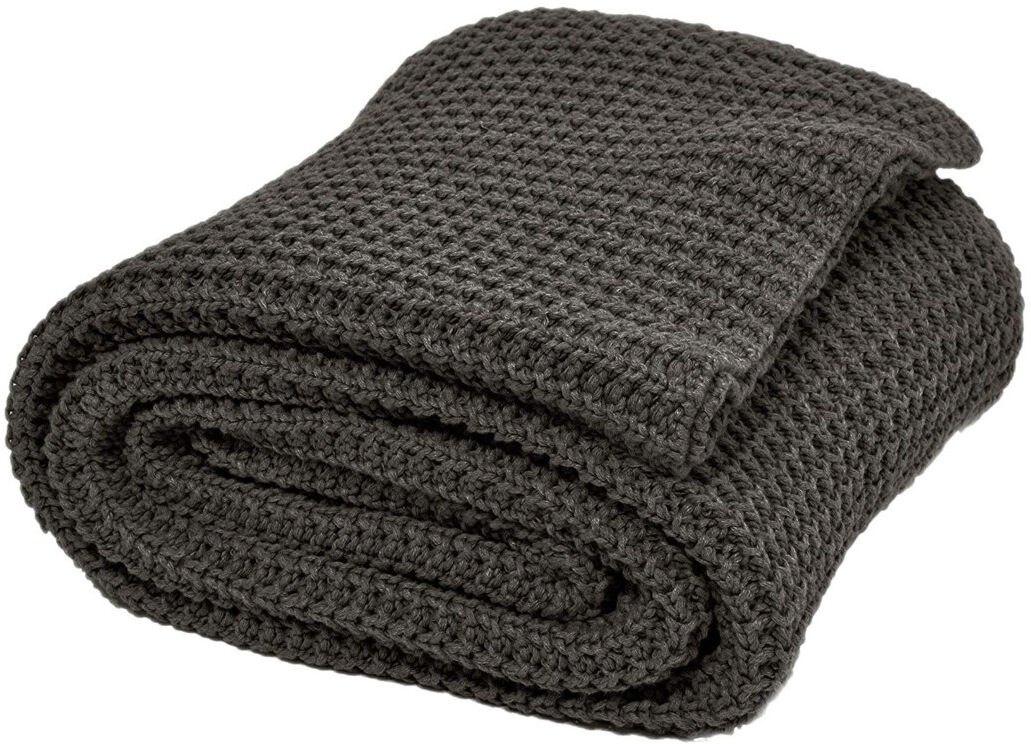 August Grove Weaverville Throw Blanket Antique Grey 150cm W X 200cm L