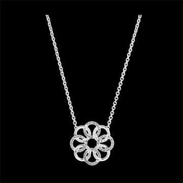 Edenly Halskette Schicksal - Arabesque - 9 Karat WeiÃŸgold und Diamanten