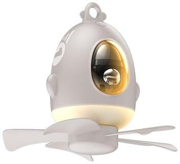 Snug & Styled Airplane Night Light Ceiling Fan With USB Remote Control Quiet Ceiling Fan For Kids Room white