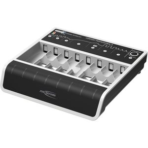 Ansmann Akku-Ladegerät Comfort Professional 8, für AA, AAA Akkus, 8 Ladeschächte