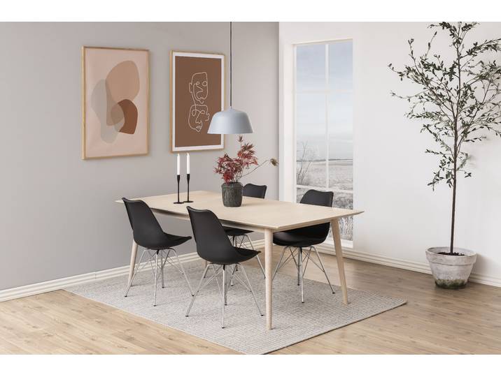 Esszimmerstuhl Bonito 4er-Set 49 x 86 x 54cm Schwarz/Schwarz
