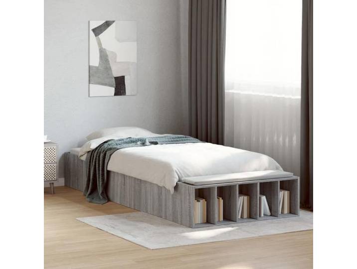 SOLO - Lit Adulte/enfant dormir - Cadre de lit - JILLE'S - sonoma gris 90x190 cm FT2850781
