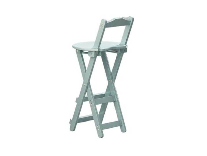 Hocker Klappbar Tragbarer Barstuhl, Möbel, Milchteeladen, Kassierer Hoher Hocker, Wohnzimmer-Rücken-Esszimmerstuhl, einfacher Klapphocker(Green-75cm)