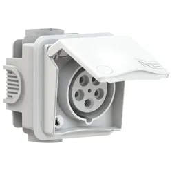 PCE 885-6v CEE-Unterputzsteckdose inkl. UP-Dose Design 16A 5p 6h IP44 (weiß) 8856v