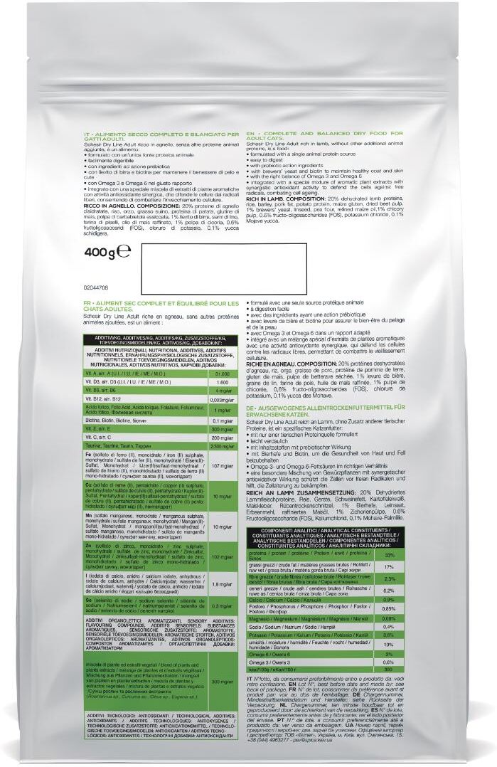 Schesir Cat Adult Ricco in  Agnello 400G