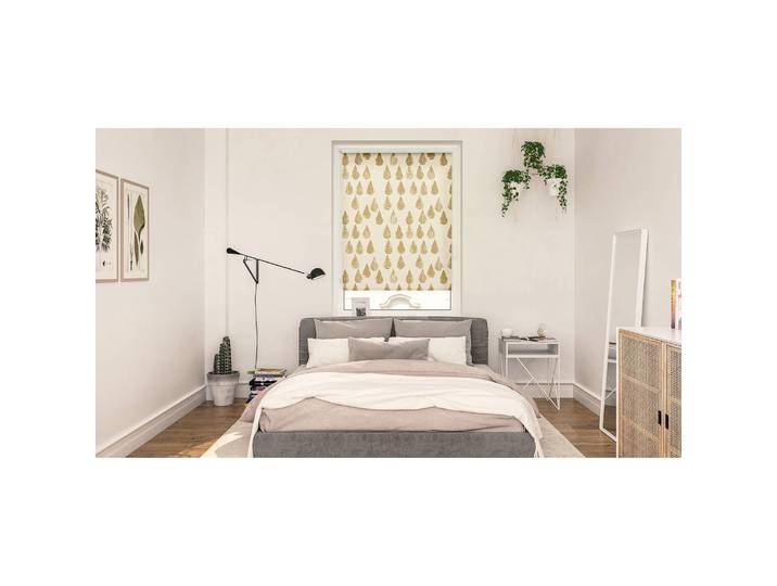 Klemmfix Verdunklungsrollo Golden Drops 70 x 150cm Gold