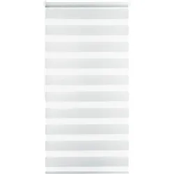 Doppelrollo GOOD LIFE "Alina 1" Gr. 2, weiß, B:60cm H:150cm, Polyester, Rollos, individuelle Lichtregulierung, unifarben, Montage mit Klemmträgern