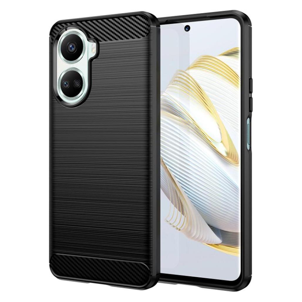 Techsuit - Carbon Silicone - Huawei nova 10 SE - Black (Huawei Nova 10 SE) (56340542)