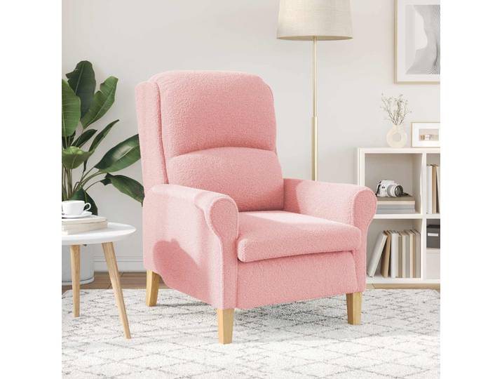 vidaXL Sessel Rosa Weiches Sherpa-Gewebe