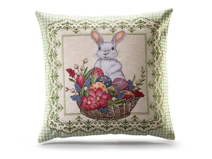 Tisch- und Raumdekoration mit Ostermotiv, Multicolor, Größe 404 (Kissenbezug, 45/ 45 cm)