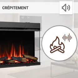BALDERIA Elektrokamin Athena 60 - Einbau, Heizung 1500 W, App-Funktion