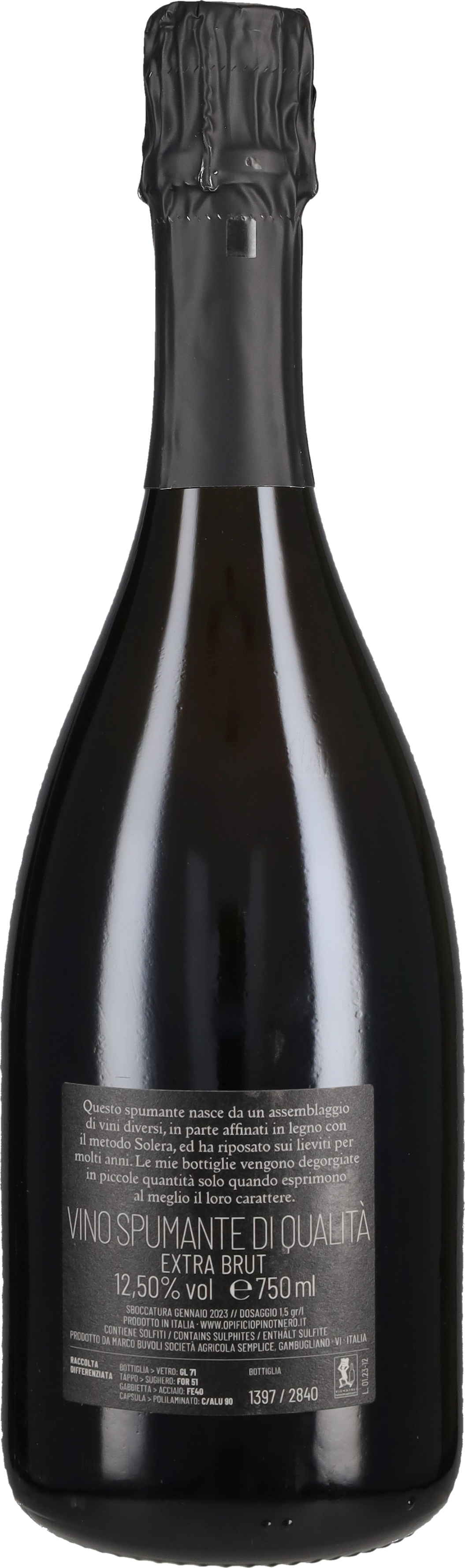 Ahead Spumante Metodo Classico Extra Brut 'Dodici' Buvoli