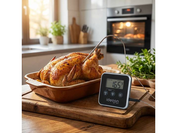 Digitales Fleisch- & Ofenthermometer, Timer, bis +300 °C