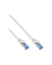 InLine Patchkabel Cat.6A S/FTP TPE flexibel weiß 0,25m PIMF SFTP 0,25 m halogenfrei Kupferdraht (74822W)