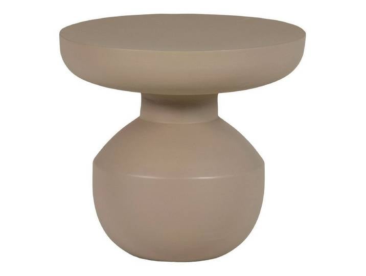 WOOOD Beistelltisch Bova - Metall Braun, Ø 45 cm, Skulpturale Form