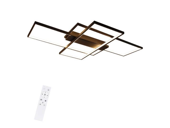 Plafonnier fer noir 100x70x8cm led 88w
