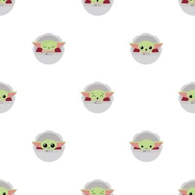 Green Grogu Peel and Stick Wallpaper by RoomMates