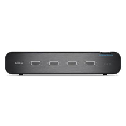 Belkin F1DN204KVM-UN-4, 3840 x 2160 Pixel, 4K Ultra HD, Rack-Einbau, Schwarz (F1DN204KVM-UN-4)