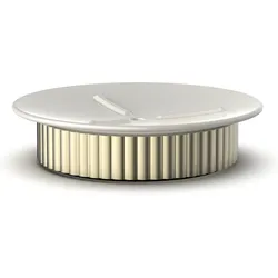Of Line Seifenschale 12,5 cm cremefarbig mit goldfarbenem Sockel