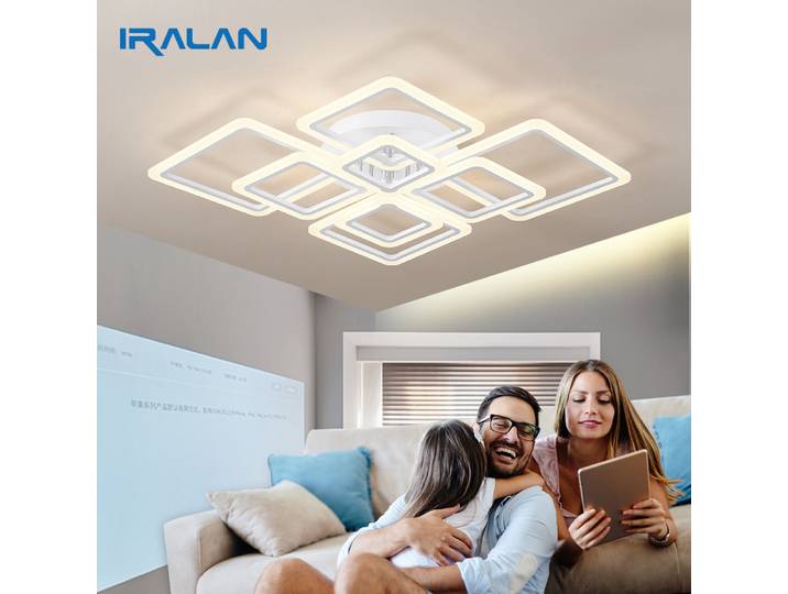 IRALAN-Plafonnier Suspendu pour Chambre à Coucher, Éclairage Domestique, Décoration de Salle à Manger, Cuisine avec Application et Télécommande, Lumière à Gradation