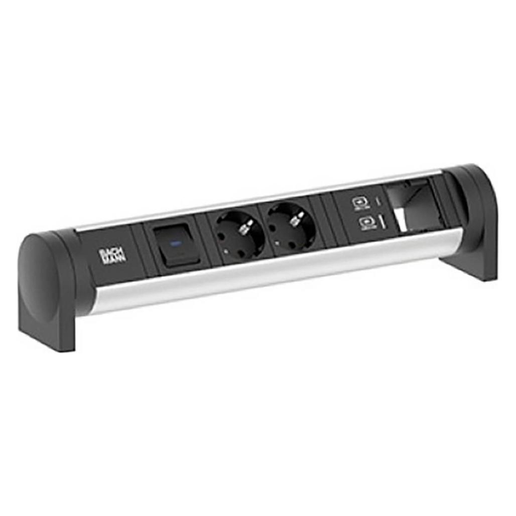 Bachmann 708.003 CYCLE Desk 2xCEE7/3 1xSchalter (2x, CEE 7/3) (708.00)