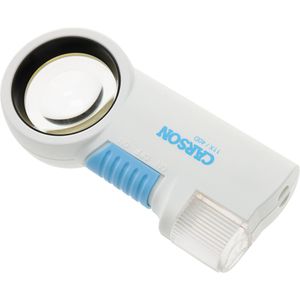 Carson-Optical Lupe CP-40 MagniFlash, mit Licht, 11x Vergrößerung, Leselupe, Ø 38mm