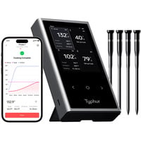 Sync Quad, Thermometer schwarz, inkl. 4 Sonden