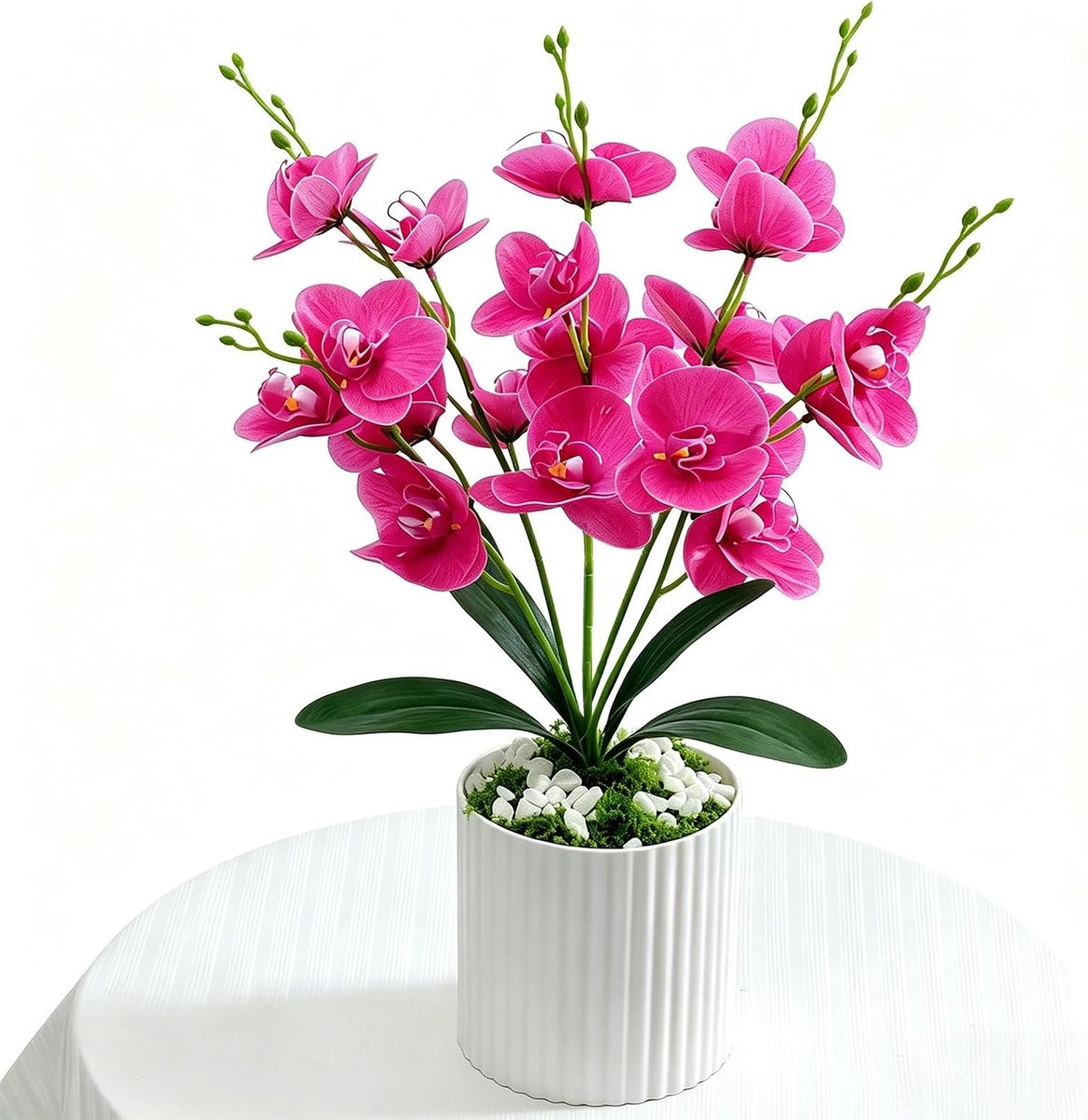 Real Kunstorchidee met 20 bloemen, 44 cm