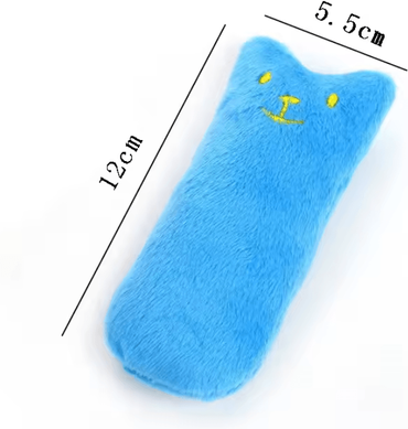Inspire Curations MintyPaw Catnip Plush Chew Toy large Blue