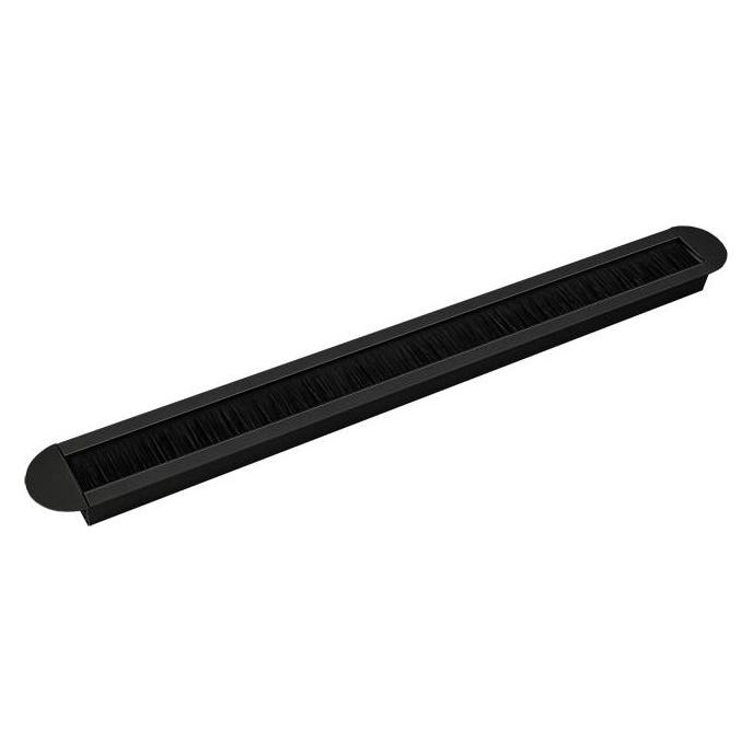 TecLines TKB003 Tisch Kabeldurchlass abgerundet mit Bürstendichtung, schwarz (Kabeldurchlass) (TKB003)