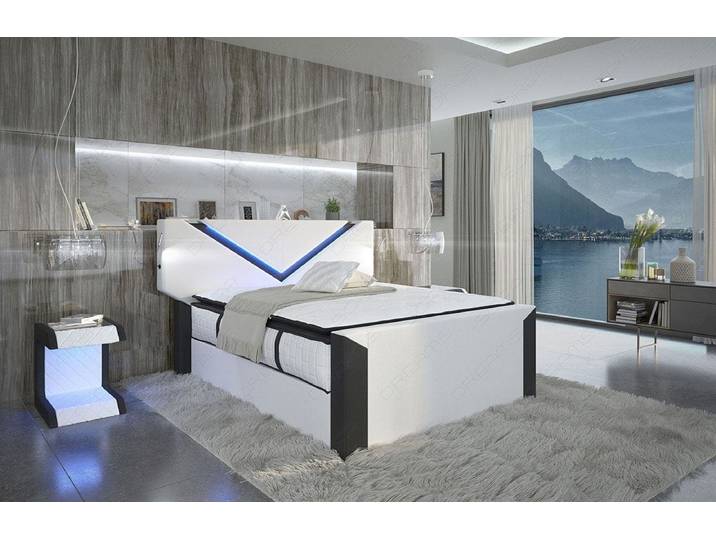 Boxspringbett Lyon in Leder
