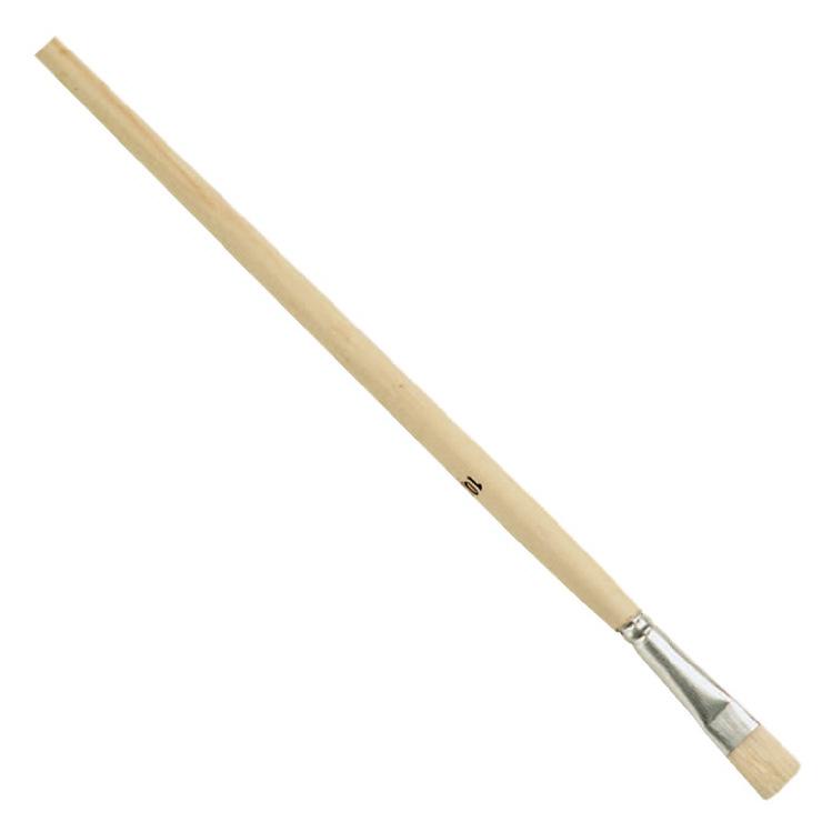 HP Autozubehör Gussowpinsel Grösse 2 Breite 5 mm Spitzenqual. helle Borsten Weissblech langer roher Holzstiel (5 mm) (160502)