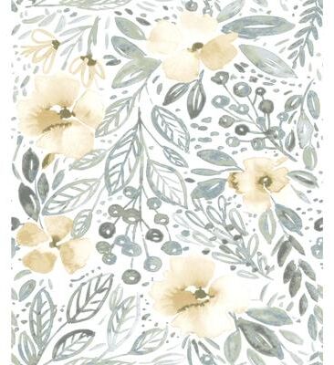 Roommates Yellow & Green Clara Jean April Showers Peel and Stick Wallpaper