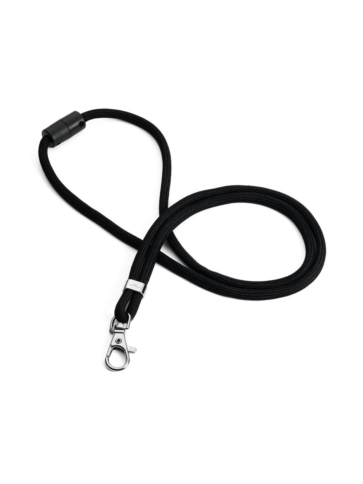 DURABLE Textilband aus recyceltem PET. Mit Karabinerhaken und Sicherheitsverschluss. Länge: 46 cm
